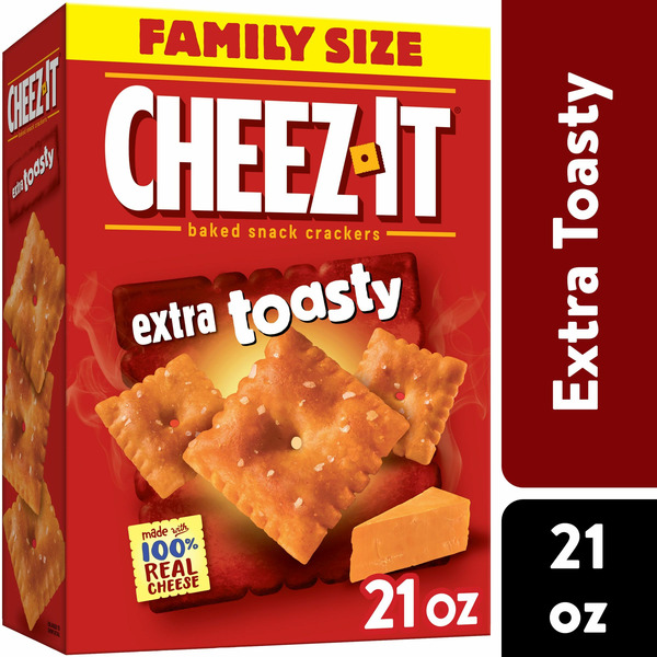 Crackers Cheez-It Cheese Crackers, Baked Snack Crackers, Lunch Snacks, Extra Toasty hero