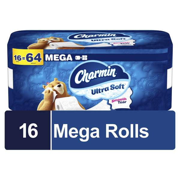 Charmin Ultra Soft Toilet Paper Mega Rolls hero