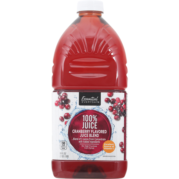 Juice & Nectars Essential Everyday 100% Juice, Cranberry Flavored hero