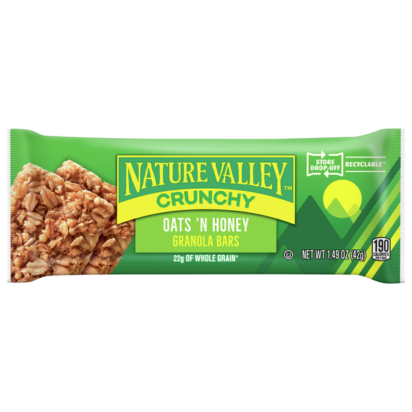 Energy & Granola Bars Nature Valley Granola Bars, Oats 'N Honey, Crunchy hero