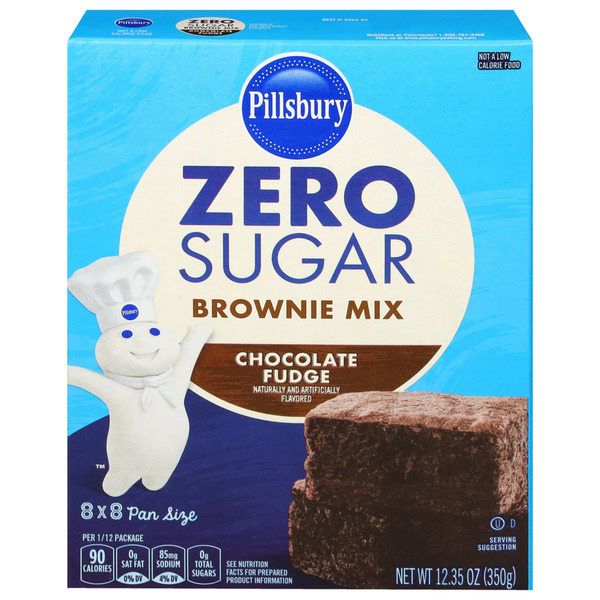 Doughs, Gelatins & Bake Mixes Pillsbury Zero Sugar Chocolate Fudge Flavored Brownie Mix hero