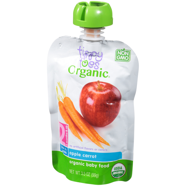 Baby Food & Formula Tippy Toes Apple Carrot Organic Baby Food hero