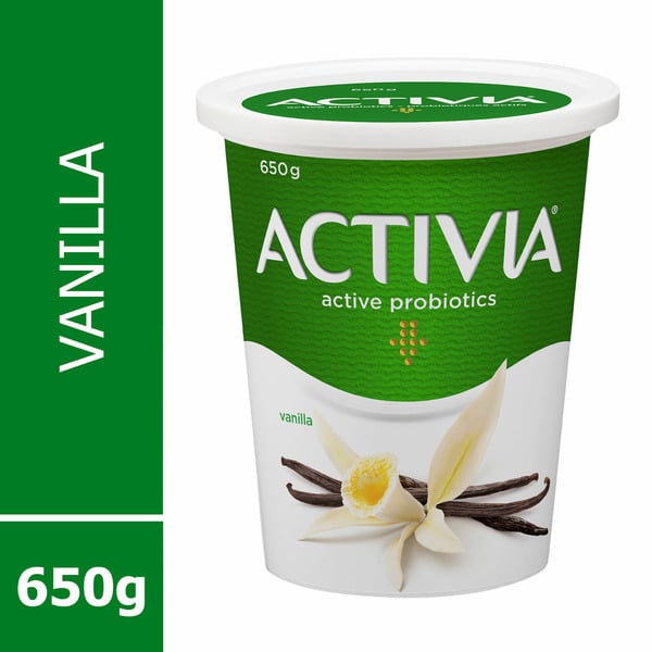 Yogurt Activia Yogurt With Probiotics, Vanilla Flavour hero