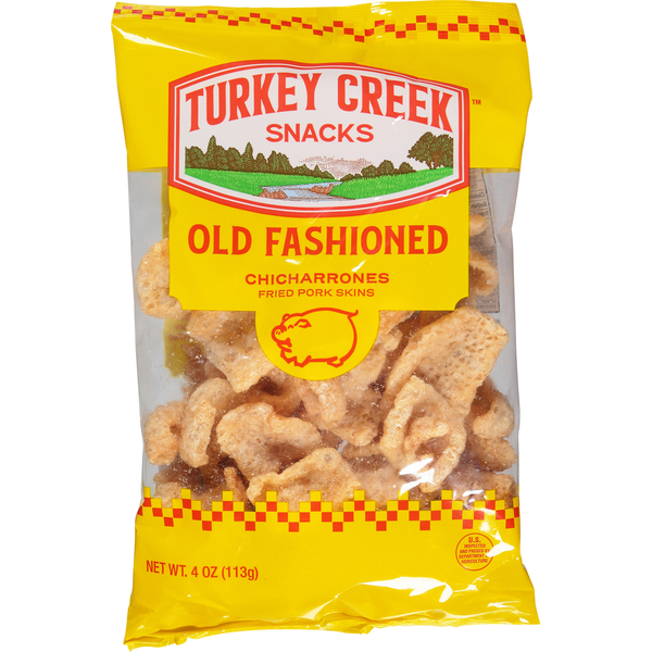 Turkey Creek Snacks Chicharrones, Old Fashioned hero