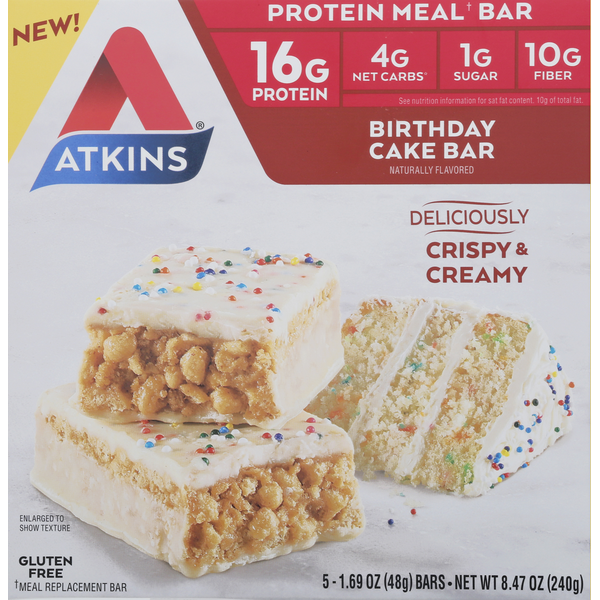 Protein & Meal Replacements Atkins Protein Meal Bar, Birthday Cake hero