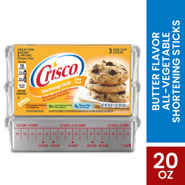 Cookies & Cakes Crisco Butter Flavor All-Vegetable Shortening Sticks hero