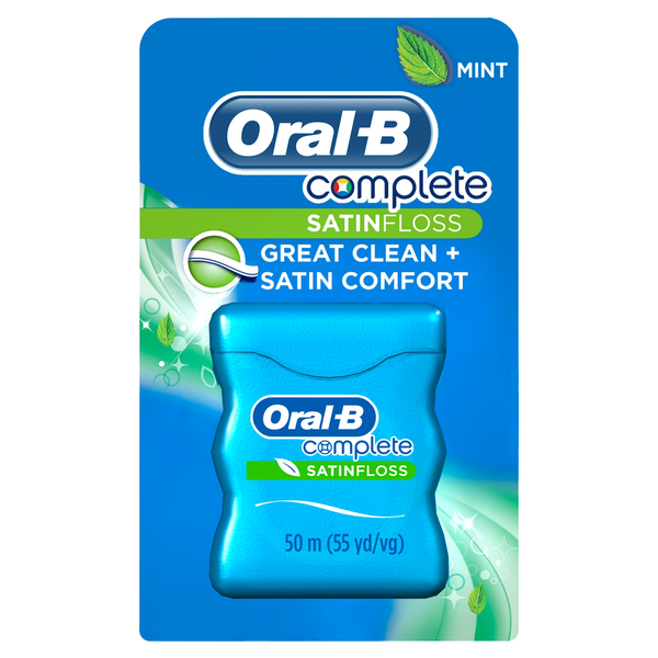 Oral Hygiene Oral-B Complete Mint SatinFloss, Dental Floss, Comfort Grip, 50m hero