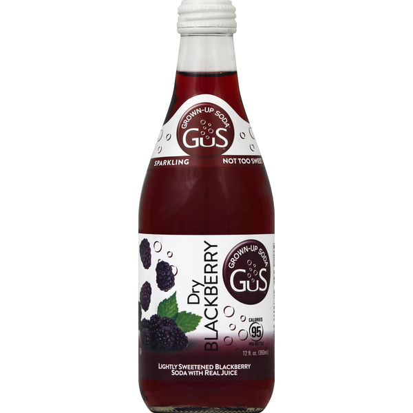 Refrigerated GuS Soda, Grown-Up, Dry Blackberry hero