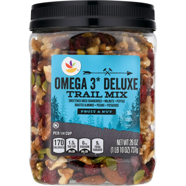 Trail Mix & Snack Mix Store Brand Trail Mix, Fruit & Nut, Omega 3 Deluxe hero