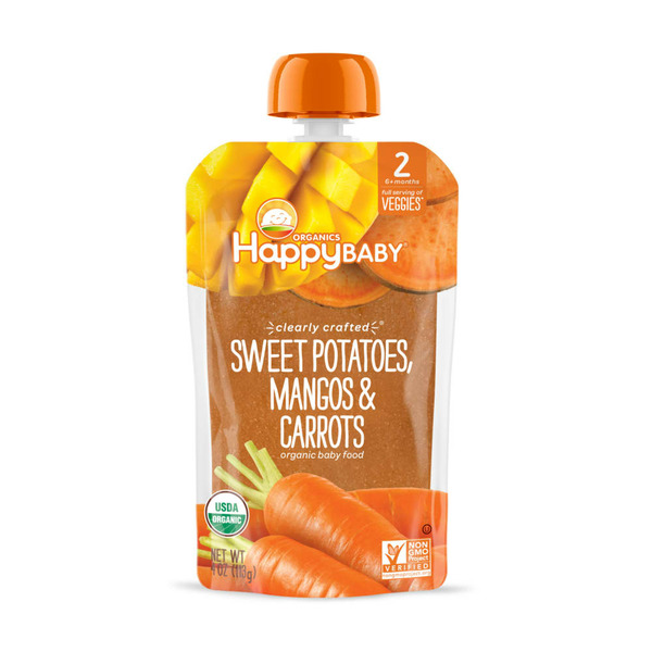 Baby Food & Formula Happy Baby Organics Clearly Crafted Stage 2 Sweet Potatoes, Mangos & Carrots Pouch hero