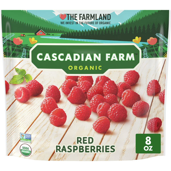 Frozen Fruit & Juice Cascadian Farm Organic Frozen Red Raspberries hero