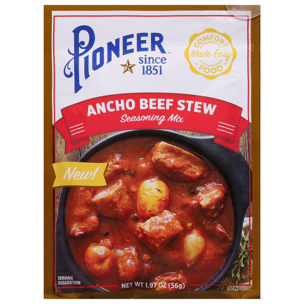 Spices & Seasonings Pioneer Seasoning Mix, Ancho Beef Stew hero