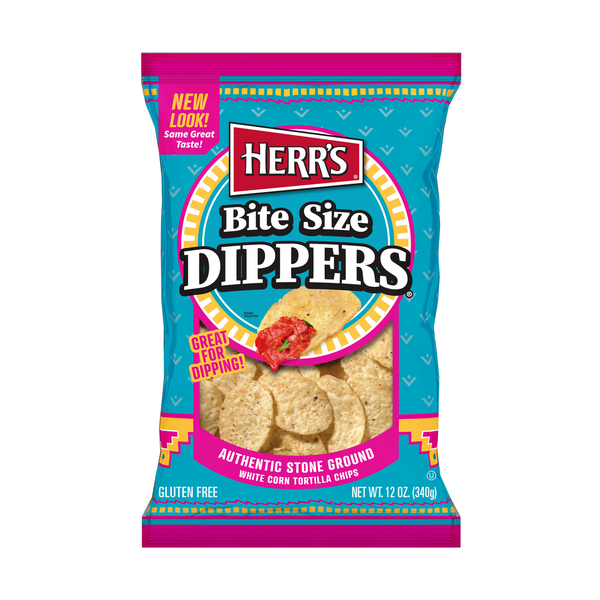 Chips & Pretzels Herr's Tortilla Chips Bite Size Dippers hero