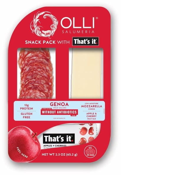 Lunch Meat Olli Salumeria Genoa Salami, Mozzarella Cheese & Cherry That's it Bar hero