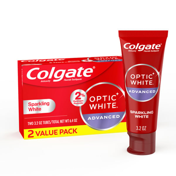 Oral Hygiene Colgate Optic White Advanced Teeth Whitening Toothpaste, Sparkling White hero