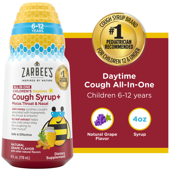 Zarbee’s Kids All-in-One Cough Daytime For Ages 6-12 hero