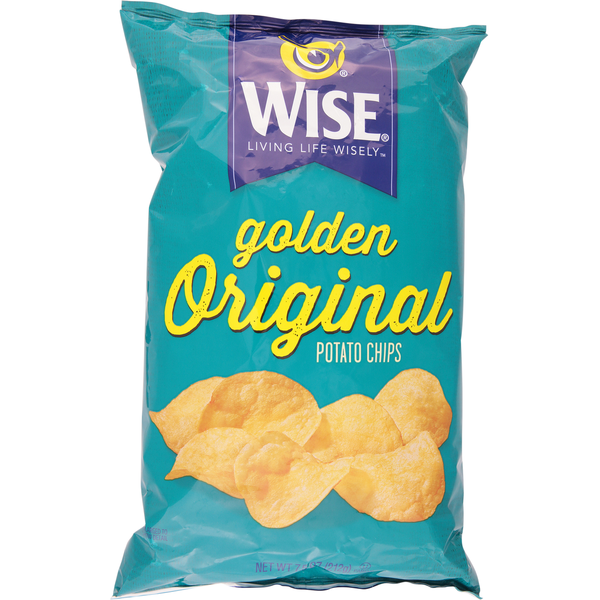 Chips & Pretzels Wise Potato Chips, Golden, Original hero