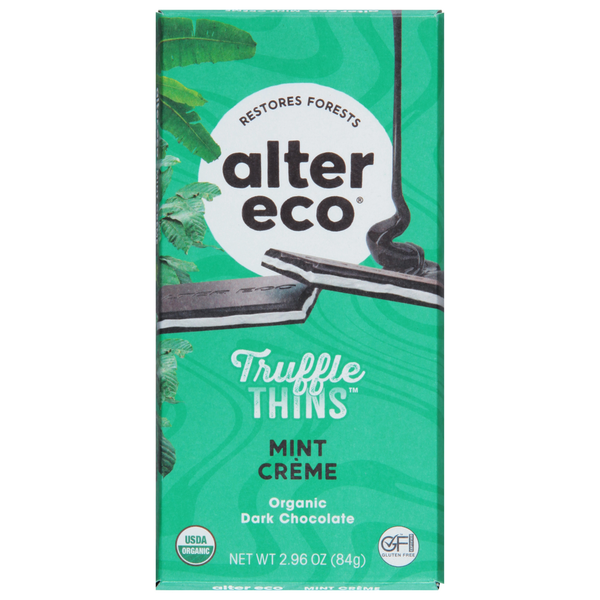 Alter Eco Dark Chocolate, Truffle Thins, Organic hero