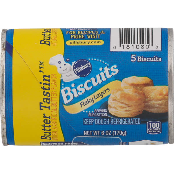 Doughs, Gelatins & Bake Mixes Pillsbury Biscuits, Butter Tastin, Flaky Layers hero