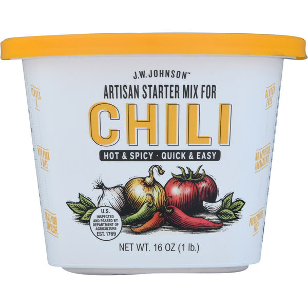 Frozen Meat & Seafood J.W. Johnson Artisan Starter Mix for Chili, Hot & Spicy hero