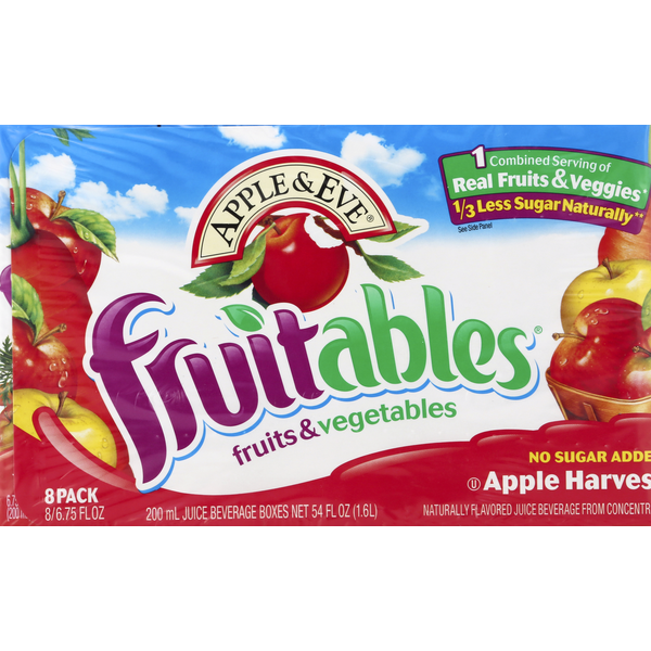 Juice Boxes Apple & Eve Fruitables Apple Harvest Juice Beverage hero