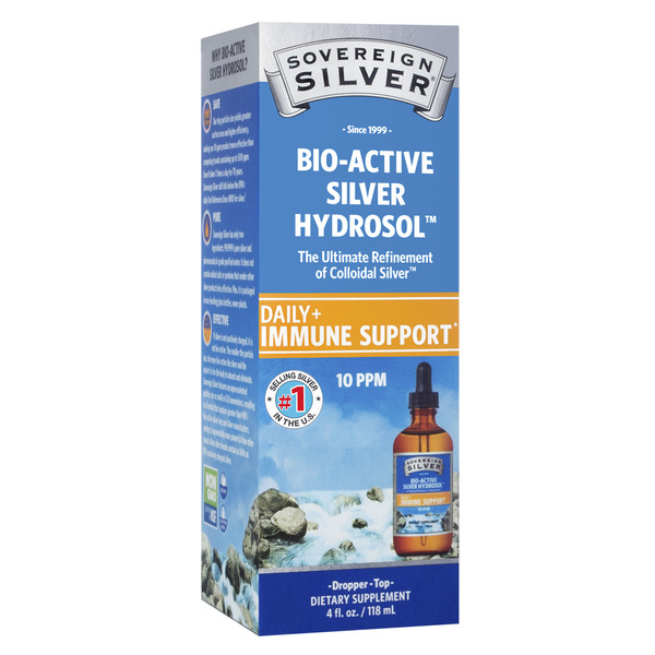 Vitamins & Supplements Sovereign Silver Silver Hydrosol, Bio-Active, 10 ppm, Dropper Top hero