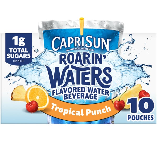 Juice & Nectars Capri Sun Tropical Tide Naturally Flavored Kids Water Beverage Drink Pouches hero