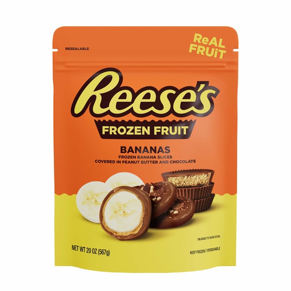 Chocolate Reese's Peanut Butter Banana Slices 20 Oz hero