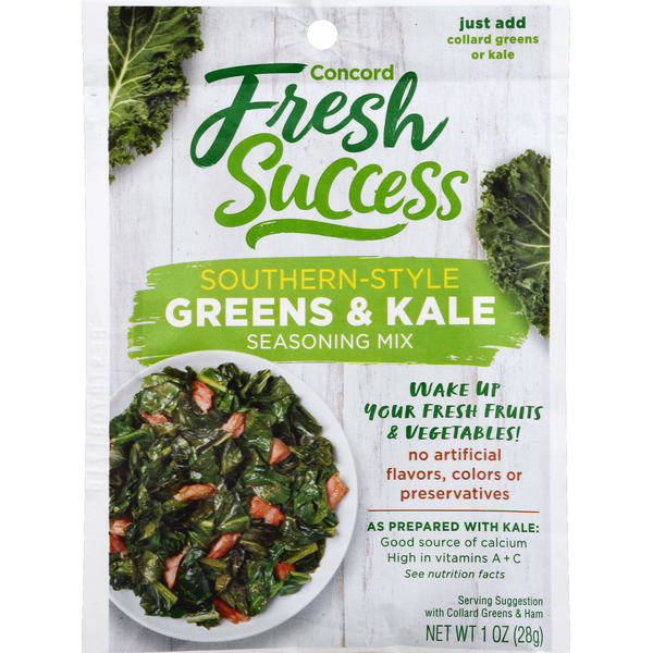 Spices & Seasonings Concord Foods Seasoning Mix, Greens & Kale, Southern-Style hero