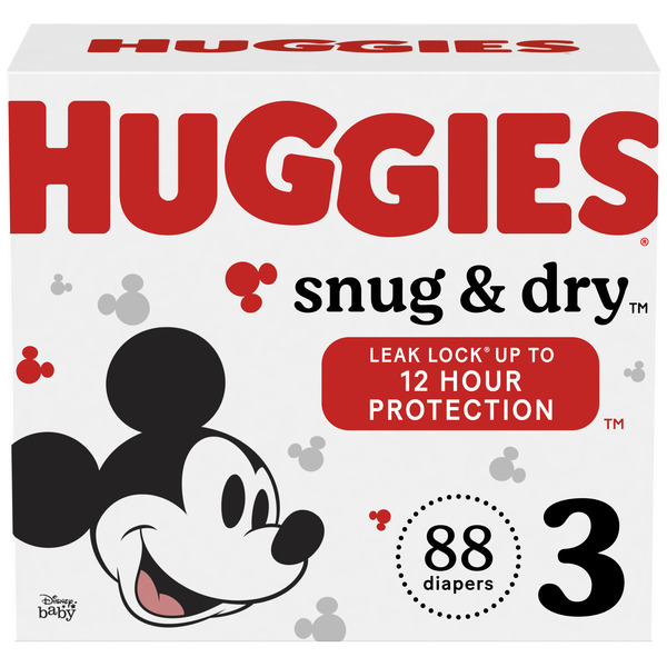 Diapers & Wipes Huggies Snug & Dry Baby Diapers, Size 3 (16-28 lbs) hero