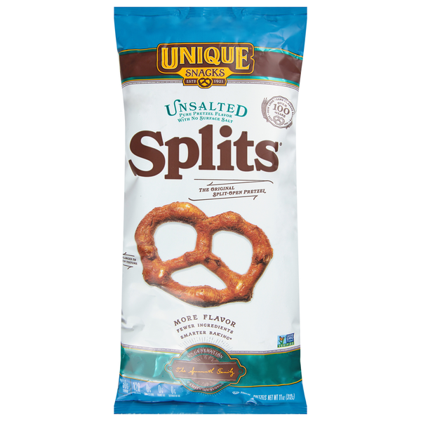 Chips & Pretzels Unique Snacks Pretzels, Unsalted hero