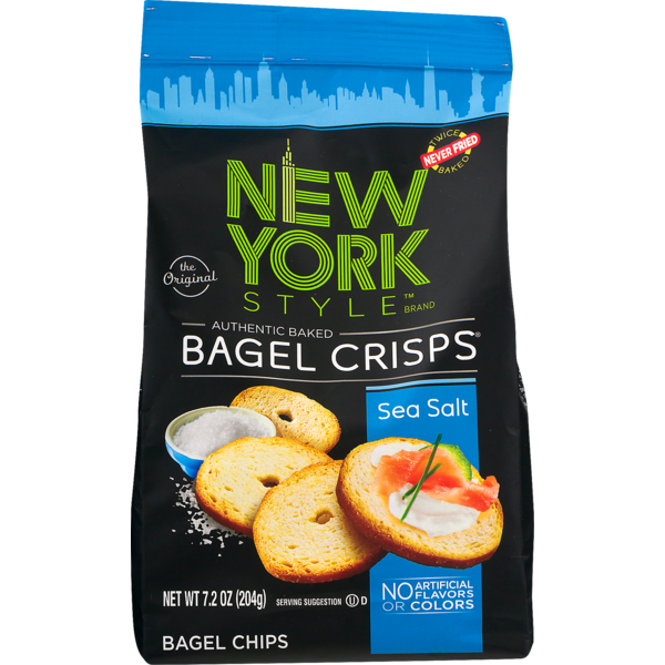 Crackers New York Style Bagel Crisps Sea Salt hero