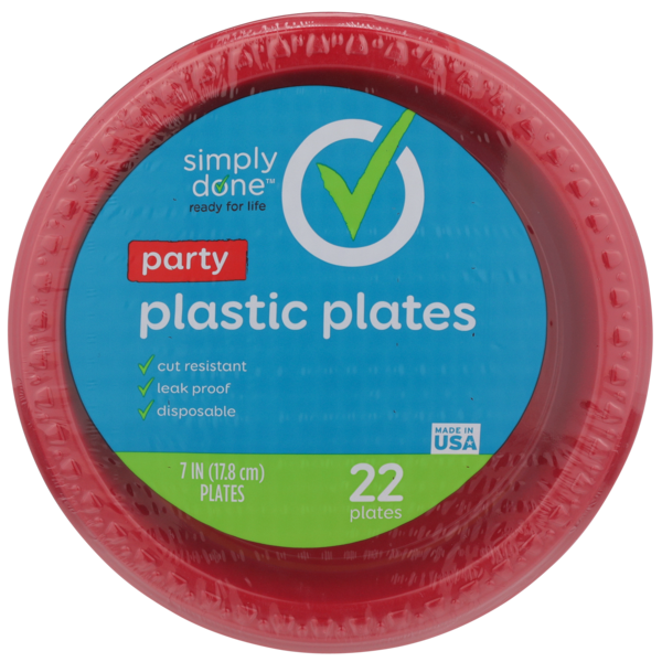 Plates, Bowls, Cups & Flatware Simply Done Party Plastic Plates hero