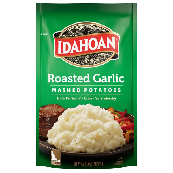 Instant Foods Idahoan® Roasted Garlic Mashed Potatoes hero