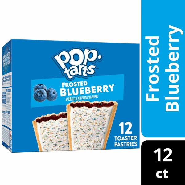 Breakfast Bakery Pop-Tarts Toaster Pastries, Breakfast Foods, Kids Snacks, Frosted Blueberry hero