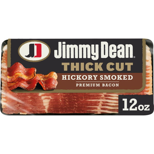 Hot Dogs, Bacon & Sausage Jimmy Dean Premium Hickory Smoked Thick Cut Bacon hero