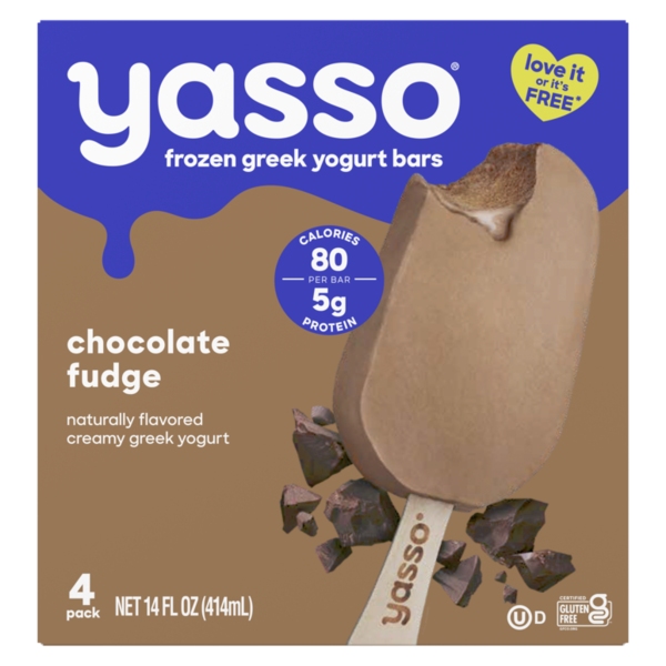 Ice Cream & Ice Yasso Frozen Greek Yogurt Bars Chocolate Fudge Bars hero