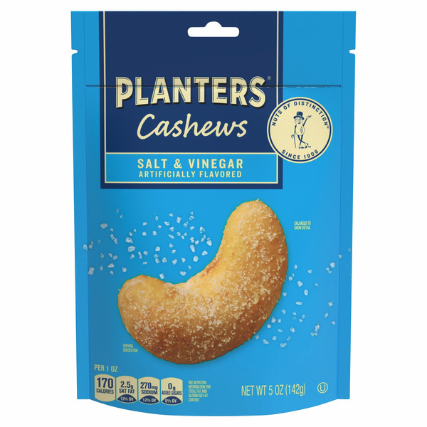 Planters Salt & Vinegar Cashews hero