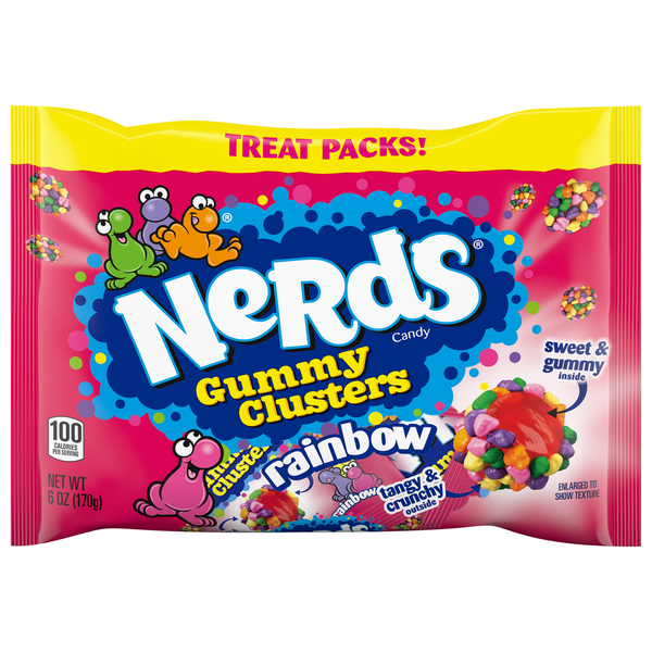 Candy & Chocolate NERDS Candy, Rainbow, Gummy Clusters, Treat Packs! hero