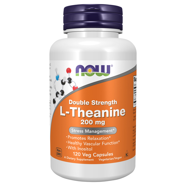 Vitamins & Supplements NOW L Theanine, Double Strength 200 mg hero