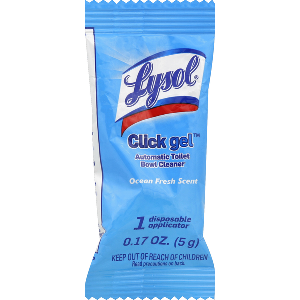 Cleaning Products Lysol Toilet Bowl Cleaner, Automatic, Click Gel, Ocean Fresh Scent hero