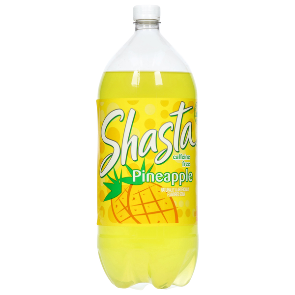 Juice & Nectars Shasta Soda, Caffeine Free, Pineapple hero