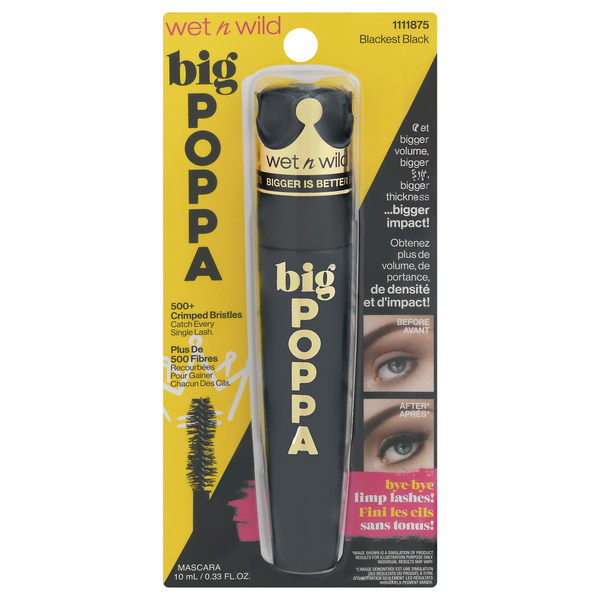 Makeup wet n wild Photo Focus Mascara, Big Poppa, Blackest Black 1111875 hero