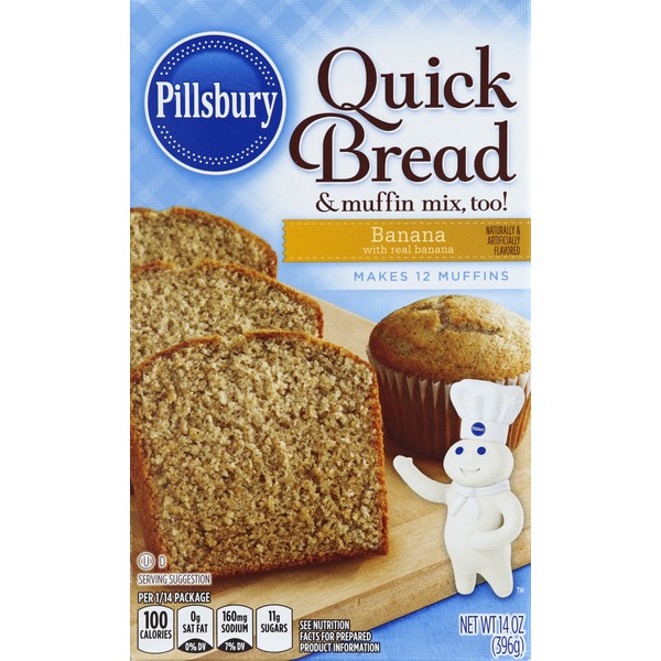 Doughs, Gelatins & Bake Mixes Pillsbury Quick Bread & Muffin Mix, Banana hero