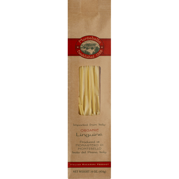 Dry Pasta Montebello Linguine, Organic hero