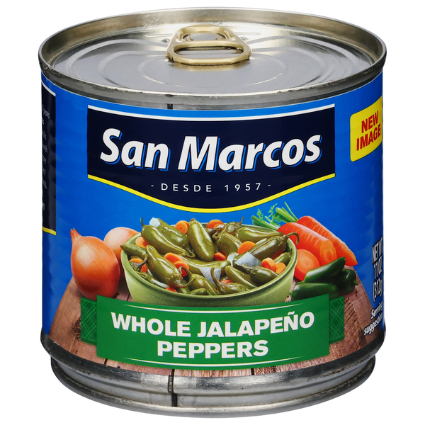 Latino Foods San Marcos Jalapeno Peppers, Whole hero