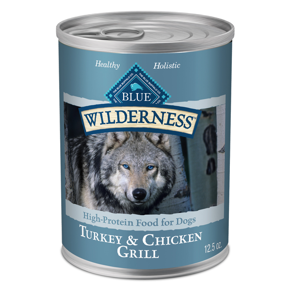 Dog Food & Care Blue Buffalo Wilderness High Protein, Natural Adult Wet Dog Food, Turkey & Chicken Grill hero