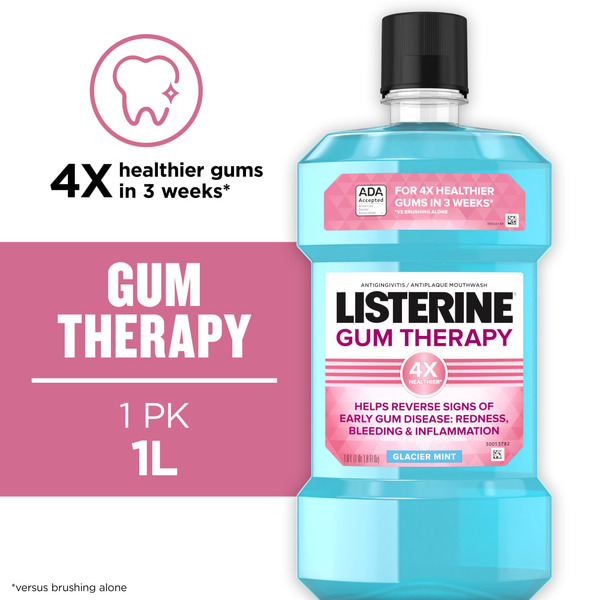 Oral Hygiene Listerine Gum Therapy Anti-Gingivitis Mouthwash, Glacier Mint hero