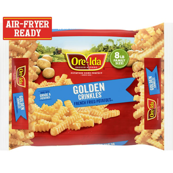 Frozen Appetizers & Sides Ore-Ida Golden Crinkles French Fries Fried Food Snacks Frozen Potatoes Family Size hero