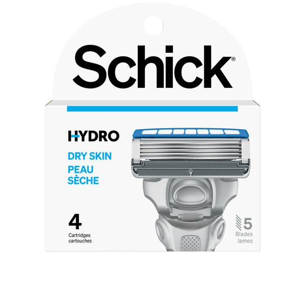 Shave Needs Schick Dry Skin Razor for Men Razor Blade Refill, +4 Razor Refills hero